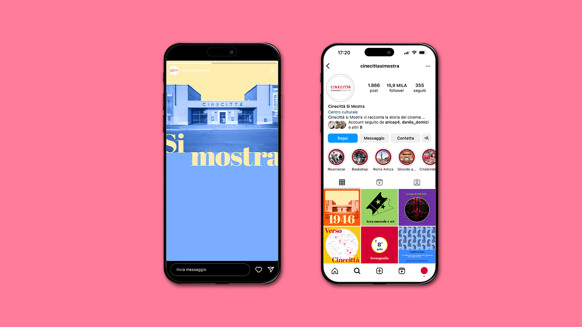 Cinecittà di Mostra social media identity